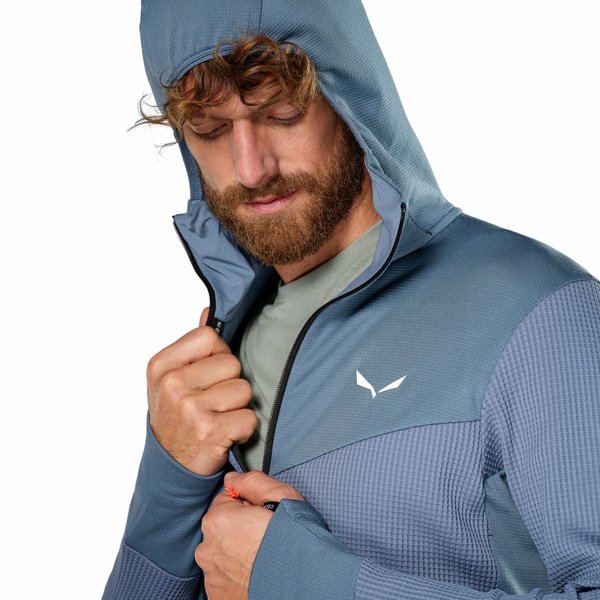 Bluza męska Puez Waffle Hybrid Salewa - black out