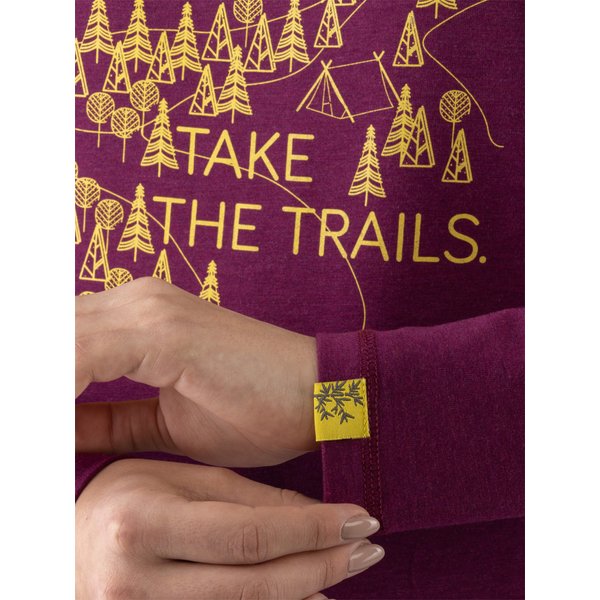 Longsleeve damski Lako Bamboo Lady Viking - bordowy