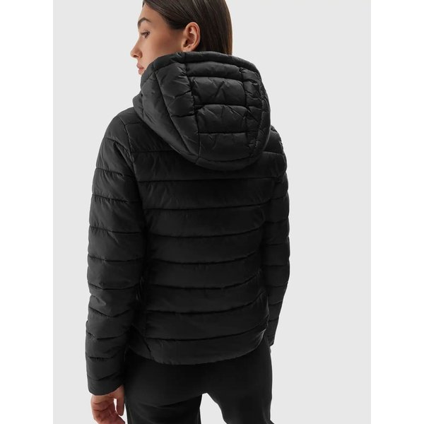 Kurtka puchowa damska TDJAF468 4F - głęboka czerń