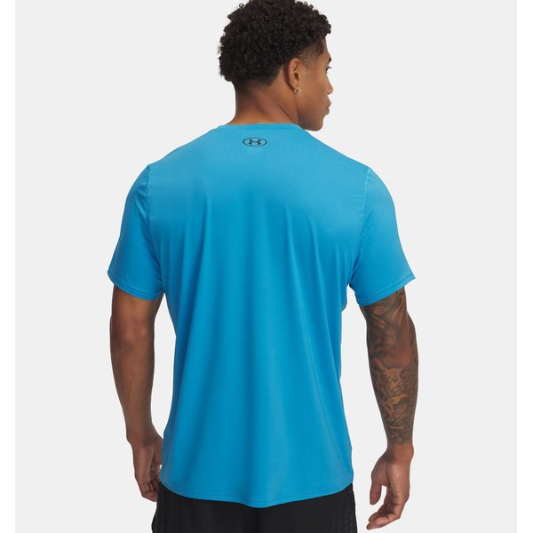 Koszulka męska Heatgear Fitted Under Armour - Ether Blue / Black