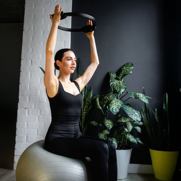 Obręcz do pilatesu, jogi Flow Gymtek - czarna