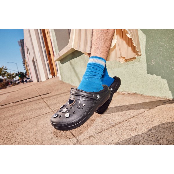 Chodaki Classic Fuzz-Lined Clog Crocs - black/black