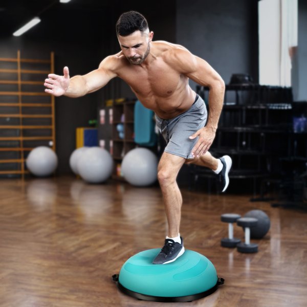 Platforma do balansowania półpiłka do ćwiczeń Flex Core + pompka Gymtek - mint