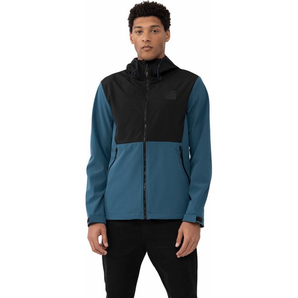 Softshell męski 4FAW23TSOFM155 4F - denim