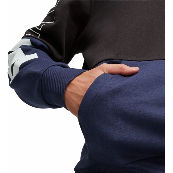 Bluza męska Power Colorblock Hoodie FL Puma - granatowy/czarny