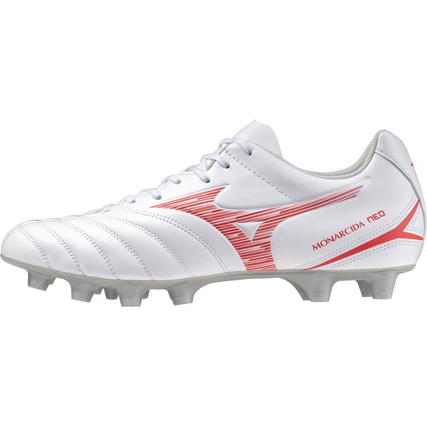 Buty piłkarskie, korki Monarcida Neo III Select MD Mizuno - White/Radiant Red