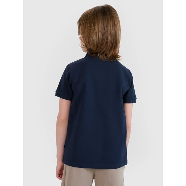 Koszulka chłopięca polo TPTSU513 4F - granat