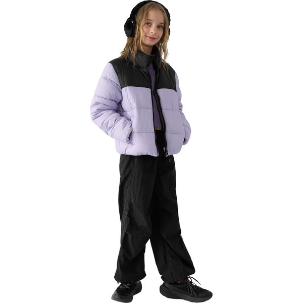 Kurtka puchowa dziewczęca TDJAF452 4F - fiolet