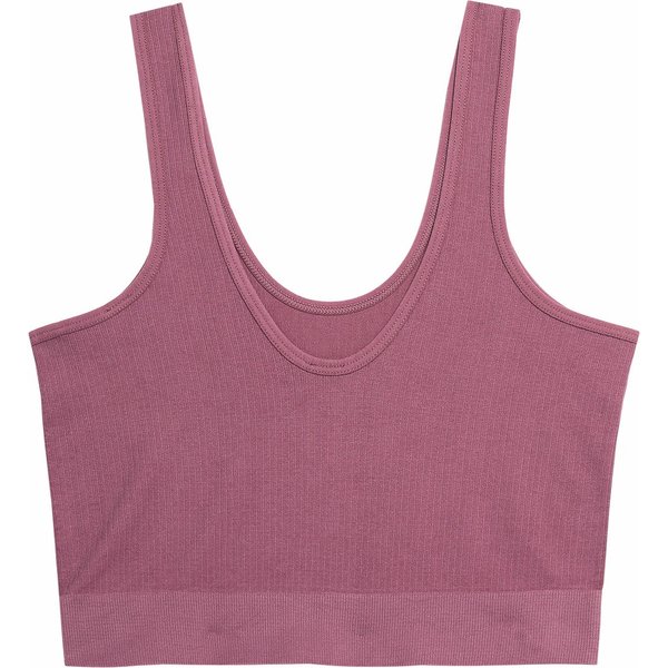 Bezrękawnik, crop top damski 4FSS23TTSHF564 4F - ciemny róż