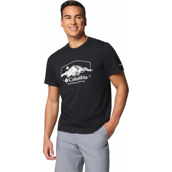Koszulka męska Path Lake Graphic Tee Columbia - Black/Brush With Nature