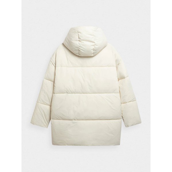 Kurtka puchowa damska z odpinanymi rękawami AW22 TDJAF015 Outhorn - złamana biel