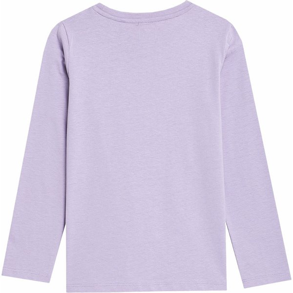 Longsleeve dziewczęcy 4FJSS23TLONF056 4F - jasny fiolet