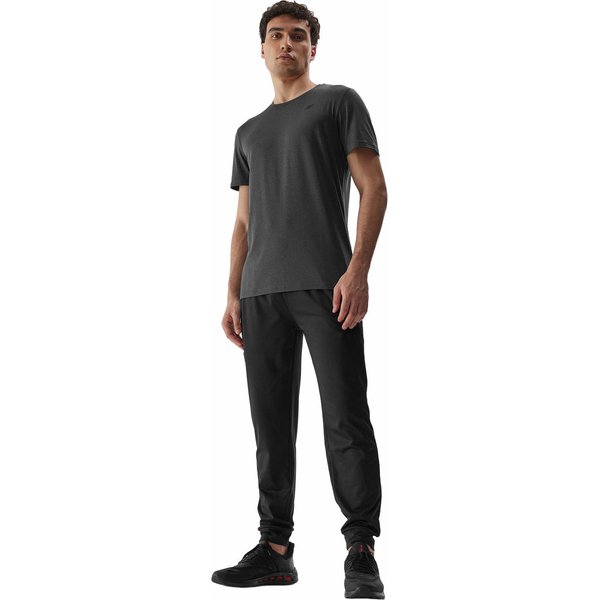 Koszulka męska 4FAW23TFTSM449 4F - głęboka czerń melanż