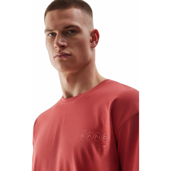 Koszulka męska 4FWSS24TTSHM1286 4F - koral