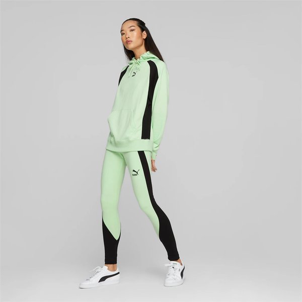 Bluza damska Classics Block Hoodie Puma - limonkowy