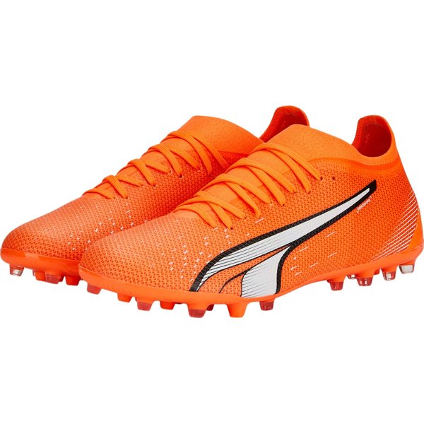 Buty piłkarskie, korki Ultra Match MG Logo Puma - pomarańczowe