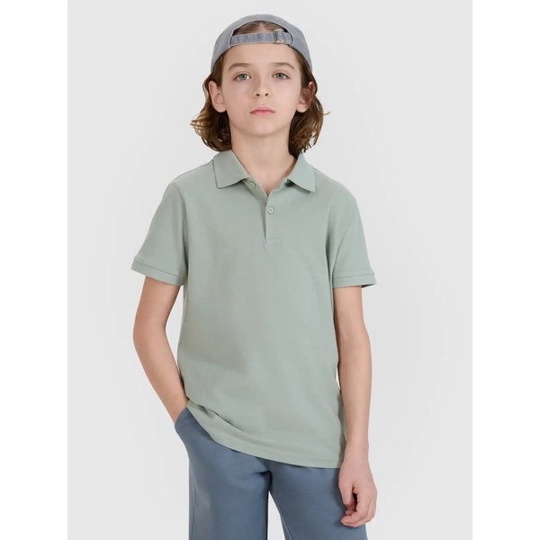 Koszulka chłopięca polo TPTSU513 4F - zielony