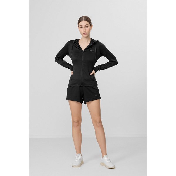 Bluza damska H4Z22 BLDF350 4F - czarna