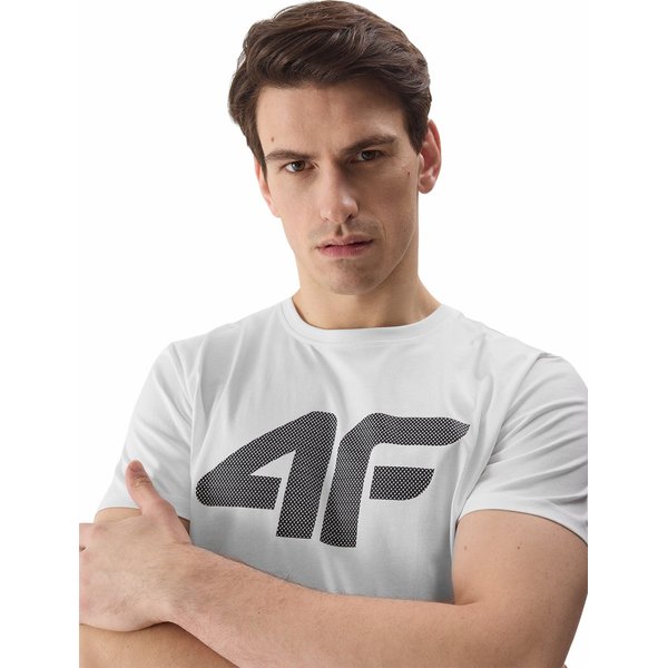 Koszulka męska 4FWSS24TTSHM1155 4F - biały