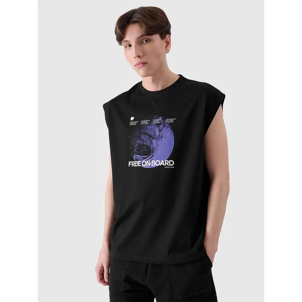 Bezrękawnik męski TSLEM148 4F - głęboka czerń