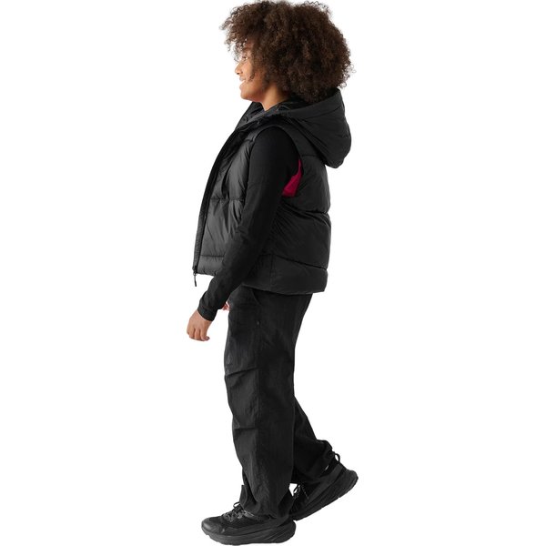 Kamizelka puchowa dziewczęca TVJAF129 4F - głęboka czerń