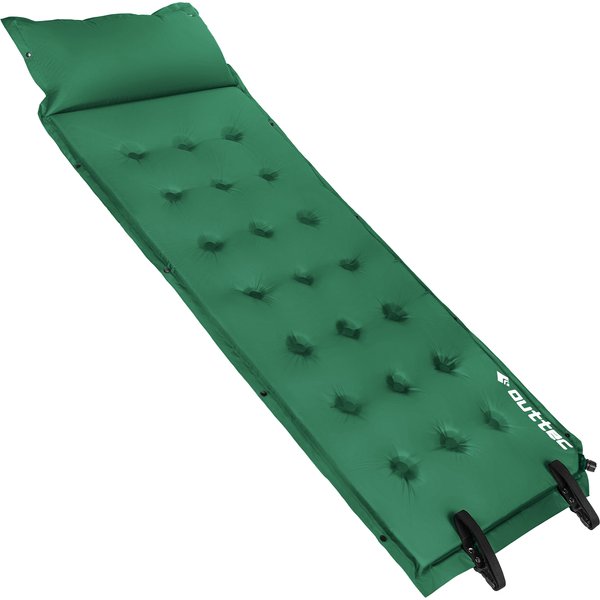 Mata samopompująca z poduszką Naps 193x68x3,5cm Outtec - zielona