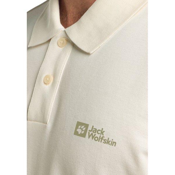Koszulka męska polo Essential Jack Wolfskin - cotton white