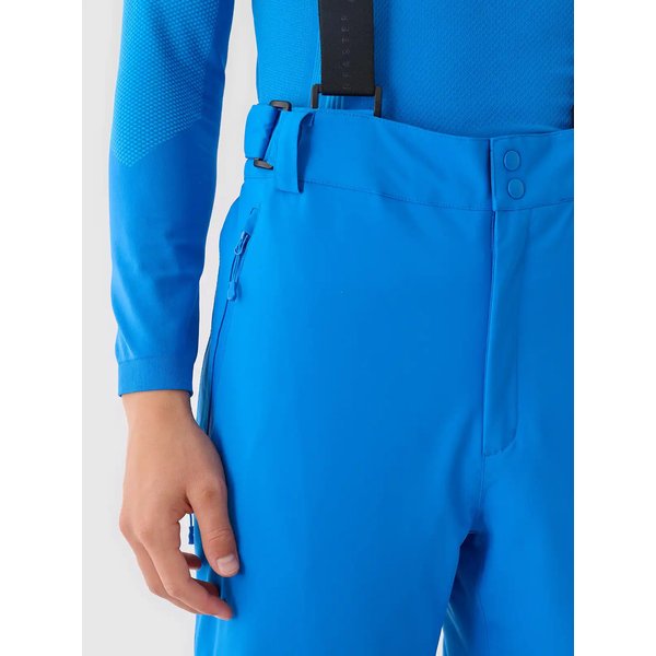 Spodnie narciarskie męskie na szelkach TFTRM0775 4F - niebieski