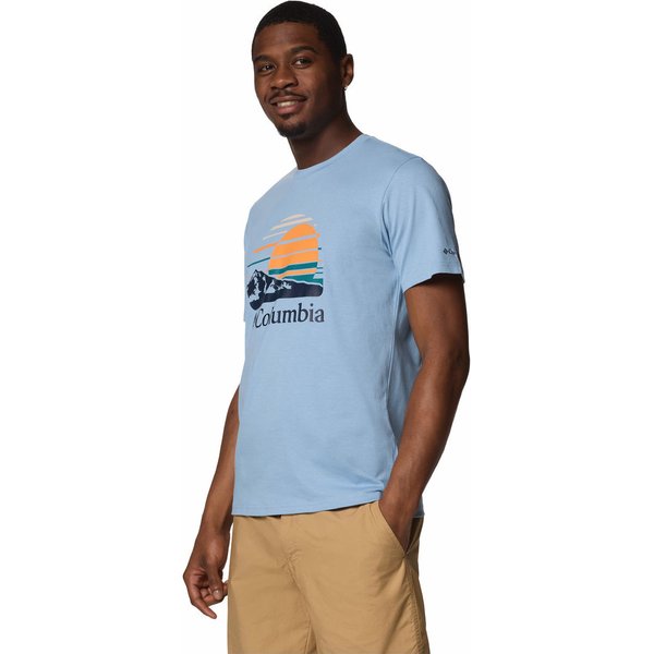 Koszulka męska Path Lake Graphic Tee Columbia - Ripple Blue, Peaceful Perspective