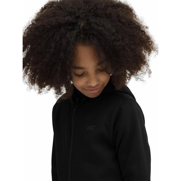 Bluza dziewczęca 4FJSS23TSWSF216 4F - czarna