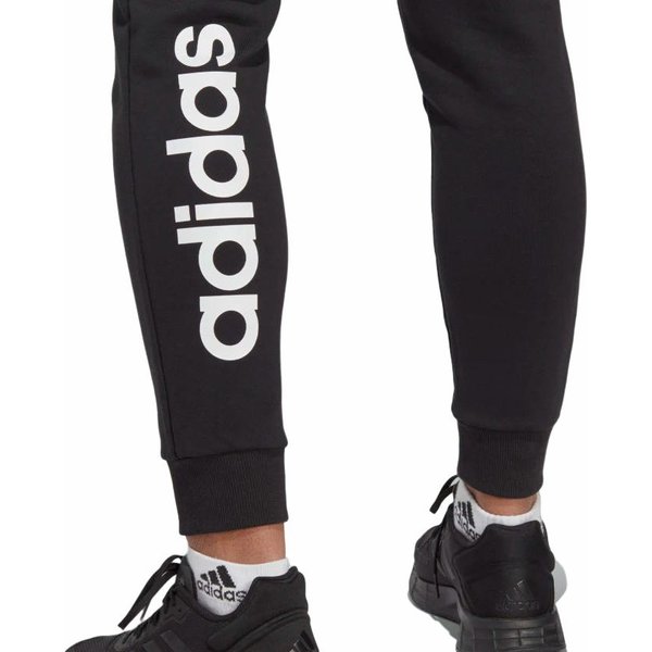 Spodnie dresowe damskie Essentials Linear French Terry Cuffed Adidas - czarne