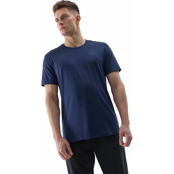 Koszulka męska 4FWSS24TFTSM599 4F - granat melanż