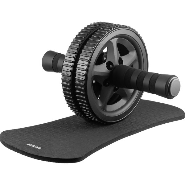 Wałek, kółko podwójne do ćwiczeń + mata pod kolana Gymtek - podwójne mata czarne