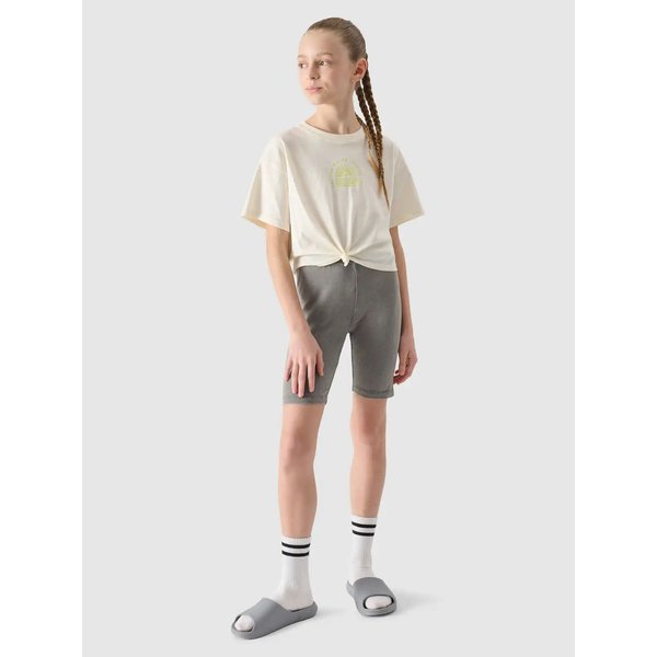 Koszulka dziewczęca TTSHF1872 4F - złamana biel