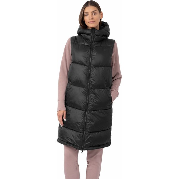 Kamizelka damska 4FAW23TVESF074 4F - głęboka czerń