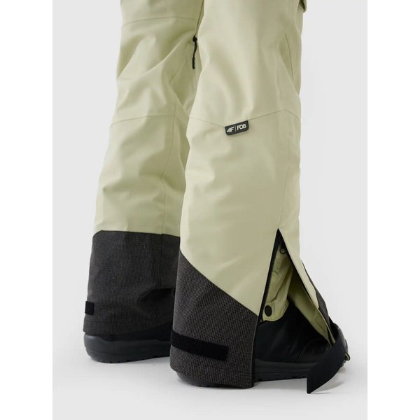 Spodnie snowboardowe damskie TFTRF701 4F - oliwkowy