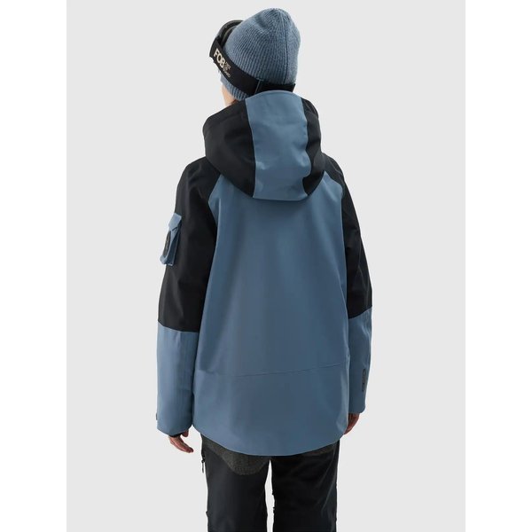 Kurtka snowboardowa damska TTJAF586 4F - denim