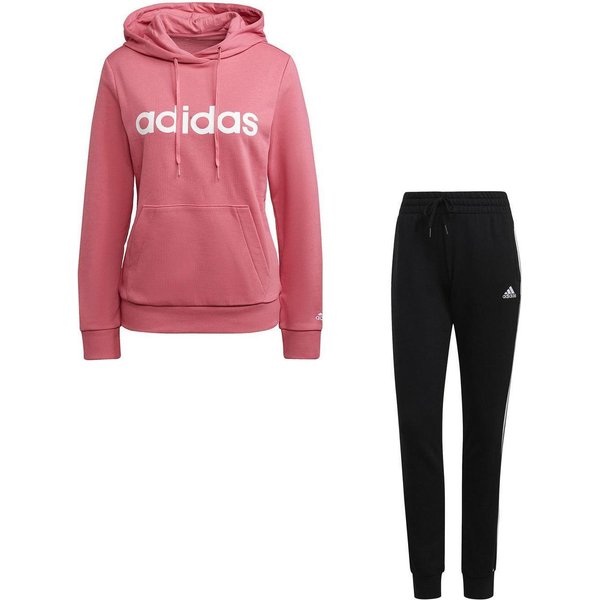 Dres damski Essentials Logo Fleece Hoodie + Essentials Slim Tapered Cuffed Adidas