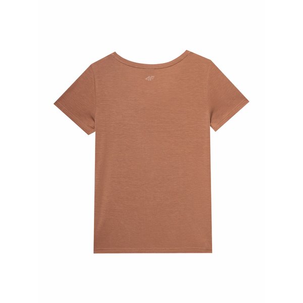 Koszulka damska 4FWSS24TTSHF1267 4F - brąz