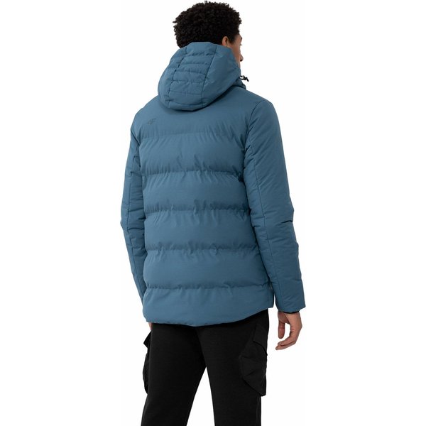 Kurtka puchowa męska 4FAW23TDJAM249 4F - denim