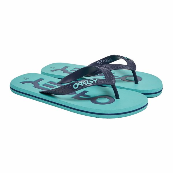 Klapki, japonki College Flip Flop Oakley - czarne/niebieskie