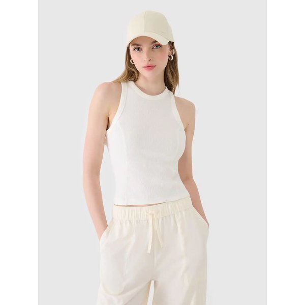 Bezrękawnik damski TSLEF119 4F - złamana biel