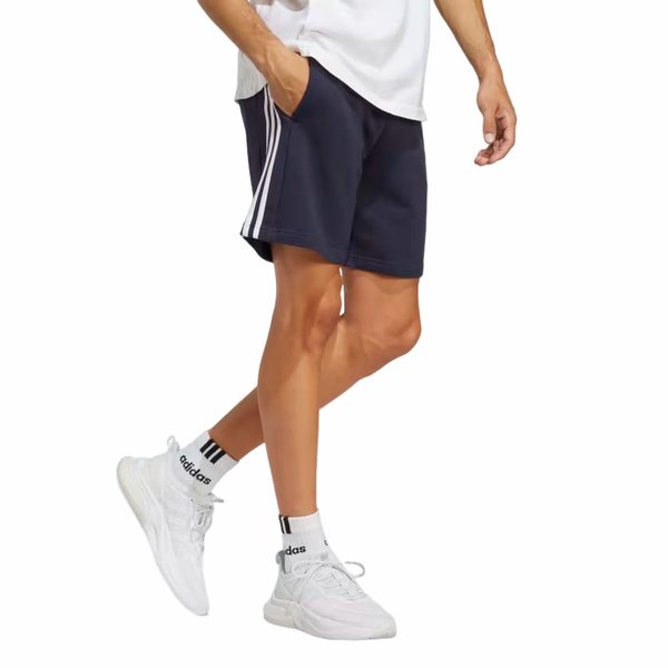 Spodenki męskie Essentials French Terry 3-Stripes Adidas - granatowe