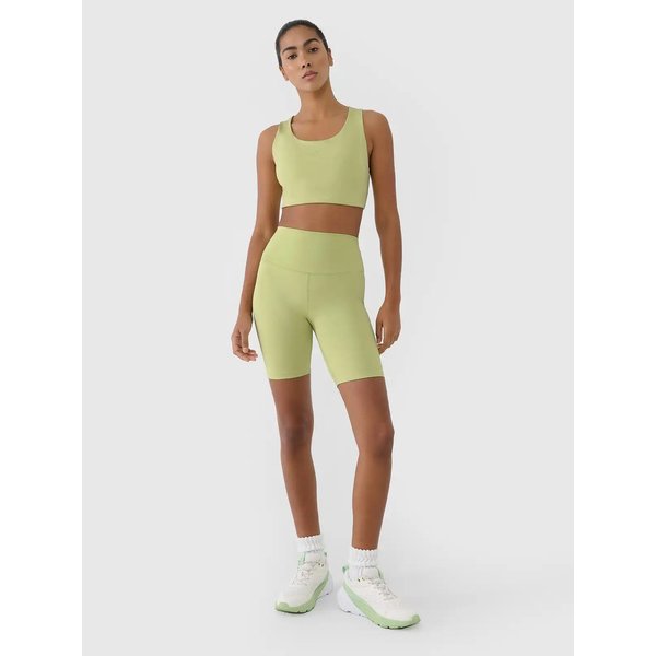 Biustonosz sportowy damski USBAF152 4F - jasna zieleń