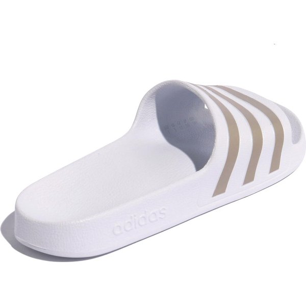 Klapki Adilette Aqua Adidas - biały/złoty