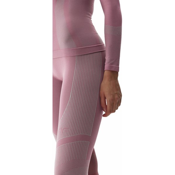 Legginsy bezszwowe damskie 4FAW23USEAF116 4F - ciemny róż