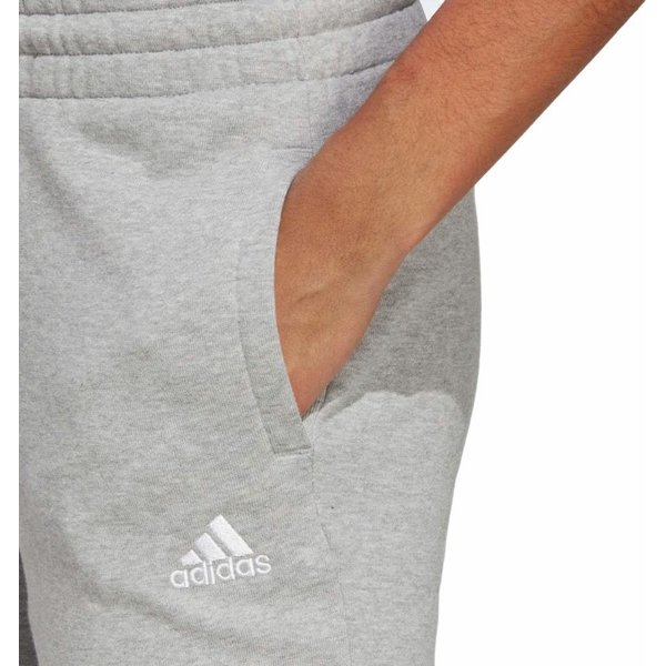 Spodnie dresowe damskie Essentials Linear French Terry Cuffed Adidas - szare/białe