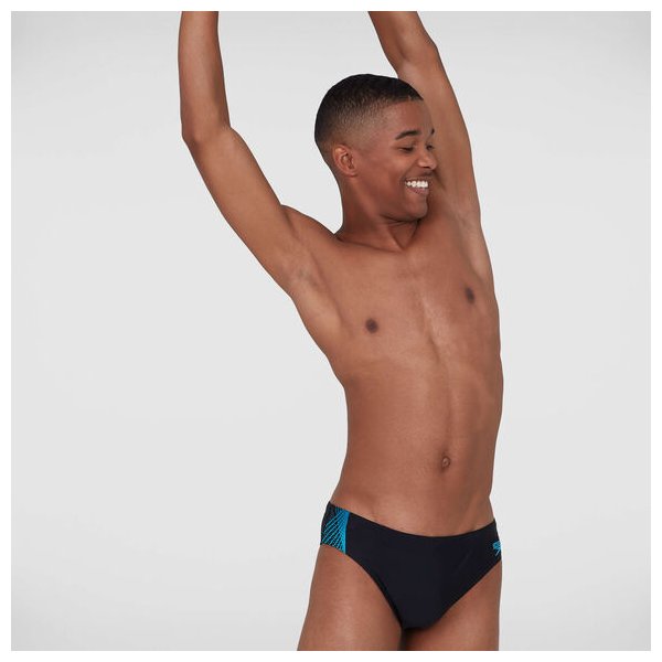 Kąpielówki męskie Tech Panel 7cm Trunks Speedo - black/blue