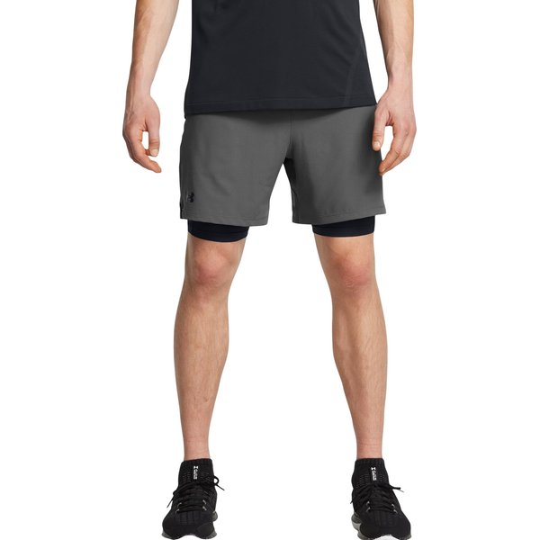 Spodenki męskie Vanish Woven 2w1 Under Armour - Castlerock/Black