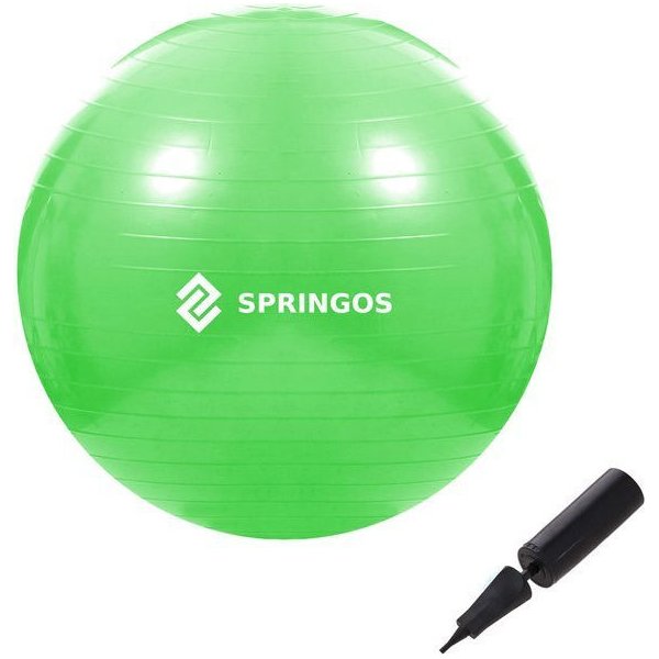 Piłka gimnastyczna 65cm + pompka Springos